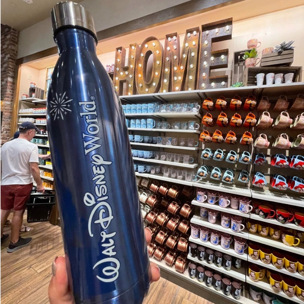 Disney World Blue Stainless Steel Water Bottle